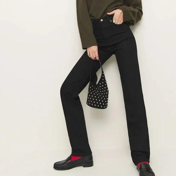 Reformation Straight Leg High Waist Jeans - Picture 2 of 4